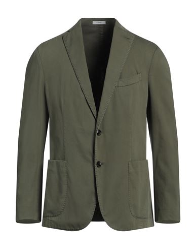 Boglioli Man Blazer Military Green Size 44 Cotton, Elastane