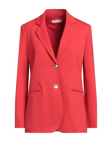 Dismero Woman Blazer Red Size L Viscose, Polyamide, Elastane In Red