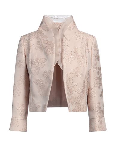 Botondi Couture Woman Jacket Blush Size 8 Polyester, Silk, Metallic Polyester, Polyamide In Pink