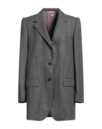 Thom Browne Notched-collar Single-breasted Blazer In Grey
