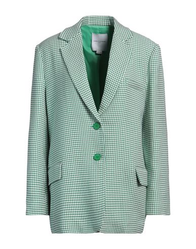 Isabelle Blanche Paris Woman Blazer Green Size Xxs Polyester, Viscose, Elastane In Green