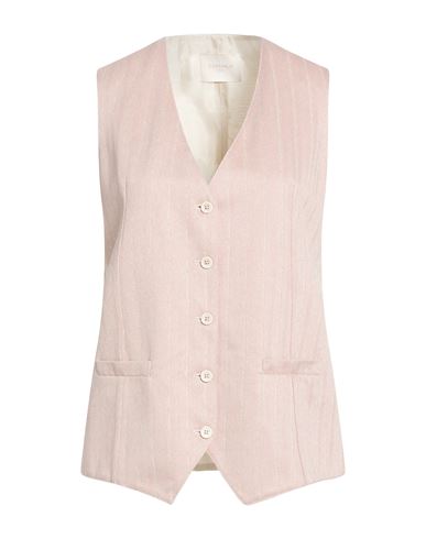 Circolo 1901 Woman Tailored Vest Antique Rose Size 6 Linen, Cotton In Pink
