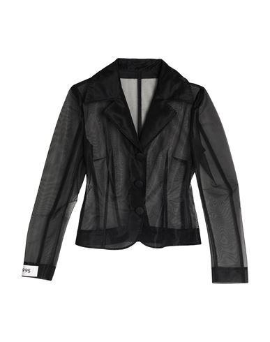Woman Blazer Black Size 8 Virgin Wool, Elastane