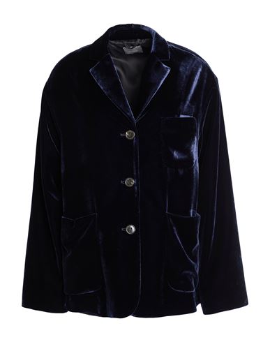Kiltie Woman Blazer Navy Size 8 Viscose, Silk In Navy