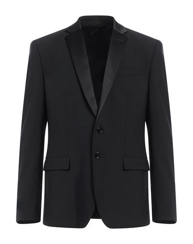 Dondup Man Blazer Black Size 42 Virgin Wool, Elastane, Polyester In Black