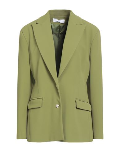 Kaos Woman Blazer Military Green Size 12 Polyester, Elastane In Green