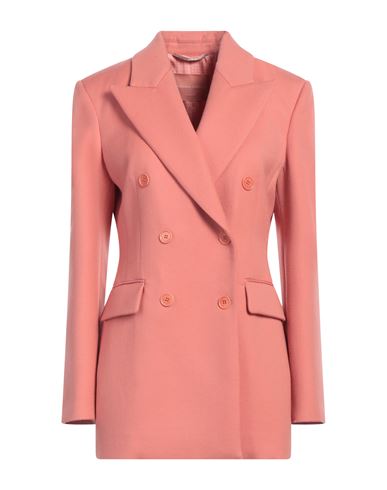 Ermanno Scervino Woman Blazer Salmon Pink Size 2 Virgin Wool, Polyamide In Pink