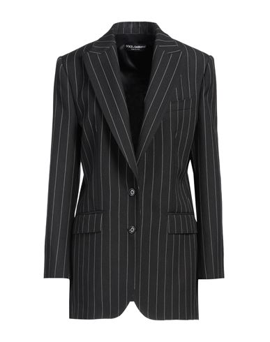Dolce & Gabbana Woman Blazer Black Size 6 Virgin Wool In Black