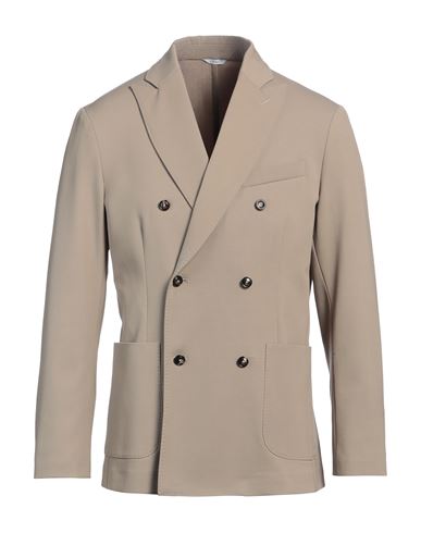 CRUNA CRUNA MAN BLAZER KHAKI SIZE 38 POLYESTER, VIRGIN WOOL, ELASTANE 