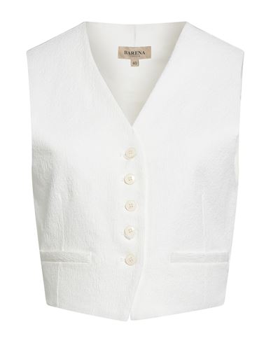 Barena Venezia Barena Woman Tailored Vest White Size 6 Cotton, Viscose, Elastane, Polyamide In White