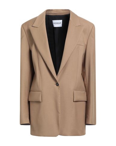 Dondup Woman Blazer Camel Size 4 Virgin Wool, Elastane