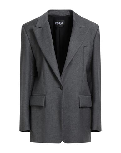 Dondup Woman Blazer Grey Size 10 Virgin Wool, Elastane