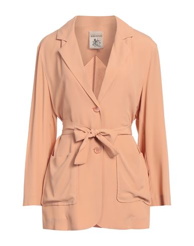 Semicouture Woman Blazer Sand Size 6 Acetate, Silk