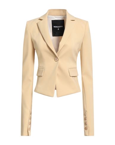 Patrizia Pepe Woman Blazer Beige Size 10 Polyester, Elastane In Yellow