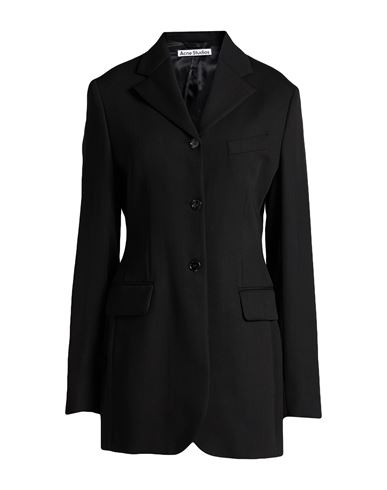 Acne Studios Woman Blazer Black Size 0 Wool, Viscose In Black