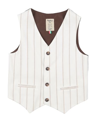 Nupkeet Toddler Boy Tailored Vest White Size 6 Linen, Viscose, Polyester In White