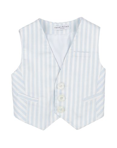 Manuell & Frank Newborn Boy Tailored Vest Sky Blue Size 3 Acetate, Viscose, Polyester In Blue