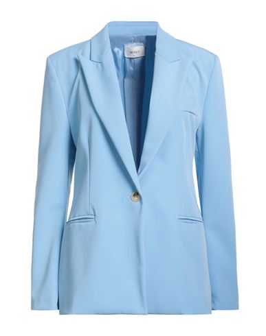 Vicolo Woman Blazer Sky Blue Size S Polyester, Viscose, Elastane In Blue
