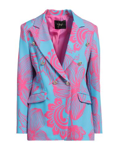 Griffai Woman Blazer Azure Size S Polyester, Elastane In Blue