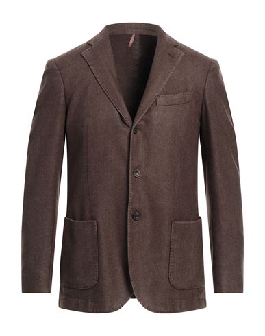 Man Blazer Brown Size 40 Wool, Polyester