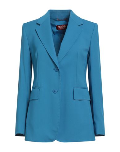 Max Mara Studio Woman Blazer Deep Teal Size 6 Virgin Wool In Green