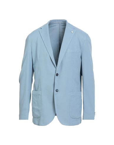 L.b.m 1911 L. B.m. 1911 Man Blazer Sky Blue Size 44 Lyocell, Cotton, Elastane In Blue
