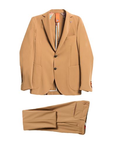 Bharnaba Man Suit Camel Size 34 Polyester, Viscose, Elastane In Beige