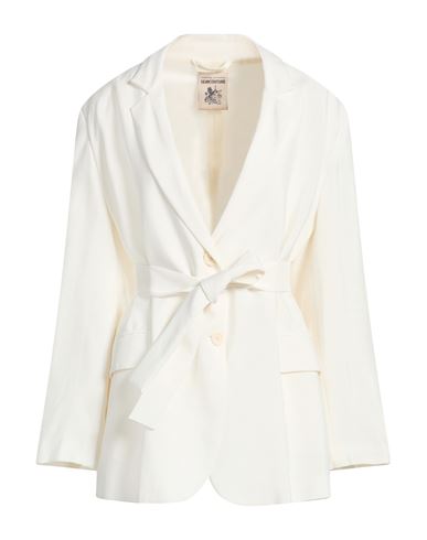 Semicouture Woman Blazer Off White Size 6 Viscose, Polyester