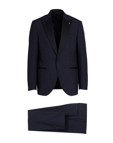 Sartoria Latorre Man Suit Midnight Blue Size 44 Virgin Wool, Silk In Blue