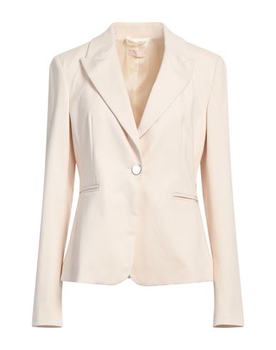 Liu •jo Woman Blazer Cream Size 6 Cotton, Polyamide, Elastane In White