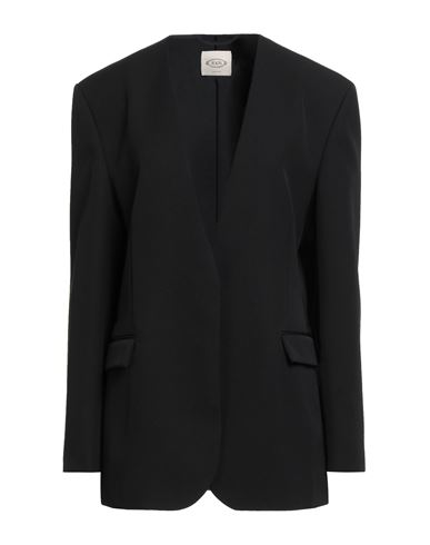 Tod's Woman Blazer Black Size 8 Polyester In Black