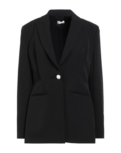 Liu •jo Better Woman Blazer Black Size 10 Polyester, Elastane In Black