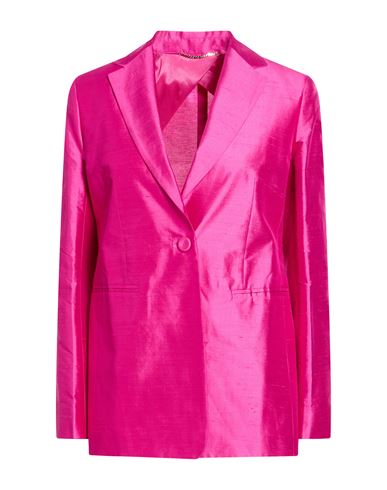 Max Mara Studio Woman Blazer Fuchsia Size 10 Silk In Pink