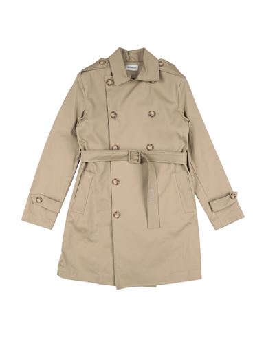 BIKKEMBERGS BIKKEMBERGS TODDLER BOY OVERCOAT & TRENCH COAT BEIGE SIZE 4 COTTON, ELASTIC FIBRES 