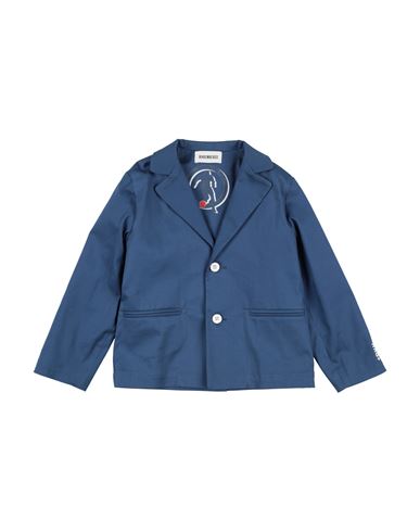 Shop Bikkembergs Toddler Boy Blazer Pastel Blue Size 4 Cotton, Elastic Fibres