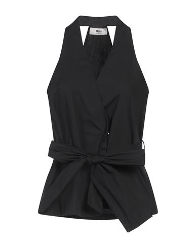 B.yu B. Yu Woman Tailored Vest Black Size M Cotton In Black