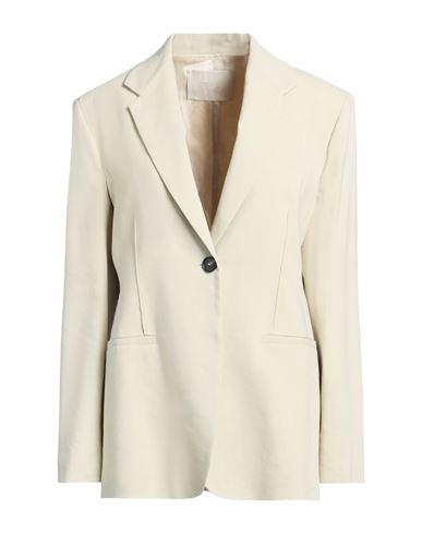 Tela Woman Blazer Beige Size 8 Viscose, Linen, Elastane In Beige