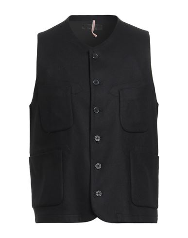 Santaniello Man Tailored Vest Black Size 40 Wool, Polyamide, Cashmere, Elastane In Black