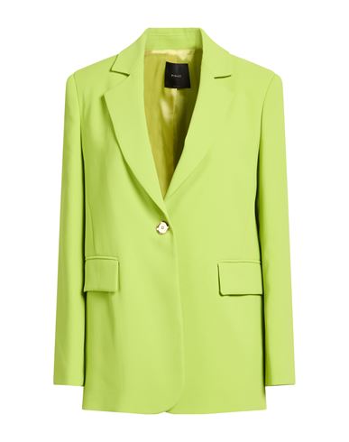 Pinko Woman Blazer Lime Green Size 2 Polyester, Elastane In Green