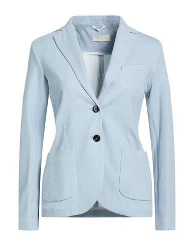 Circolo 1901 Woman Blazer Slate Blue Size 8 Cotton, Elastane In Blue