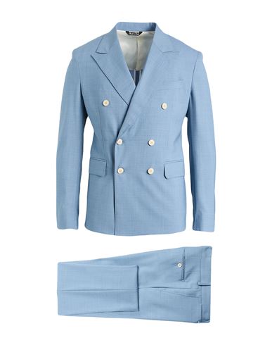 BRIAN DALES BRIAN DALES MAN SUIT LIGHT BLUE SIZE 42 POLYESTER, WOOL, ELASTANE 
