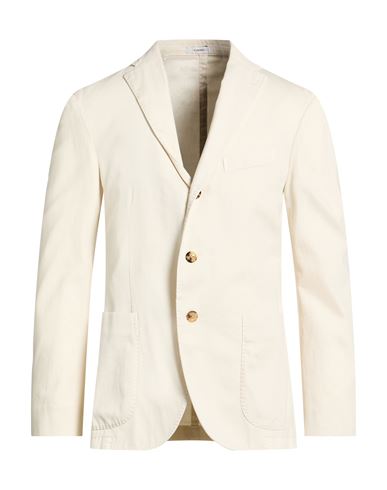 Boglioli Man Blazer Ivory Size 38 Cotton, Elastane In Neutral