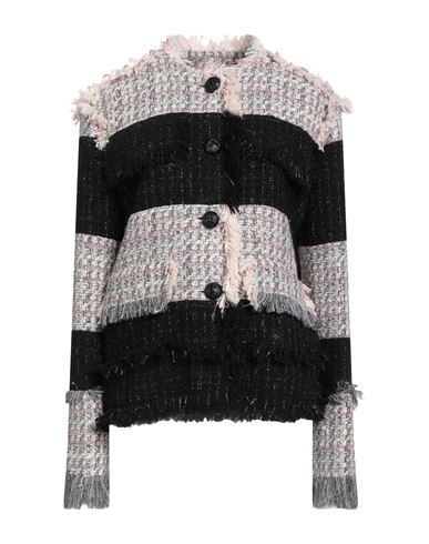 Msgm Woman Jacket Pink Size 8 Acrylic, Cotton, Polyester, Wool, Polyamide In Multi