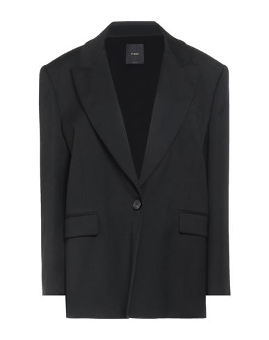 Pinko Woman Blazer Black Size 10 Wool, Polyester, Viscose, Elastane In Black