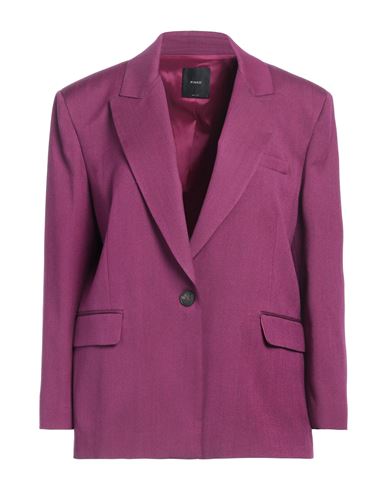 Pinko Woman Blazer Plum Size 4 Wool, Polyester, Viscose, Elastane In Purple
