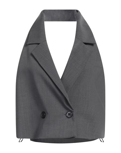 Dorothee Schumacher Woman Tailored Vest Grey Size 2 Virgin Wool, Elastane In Gray