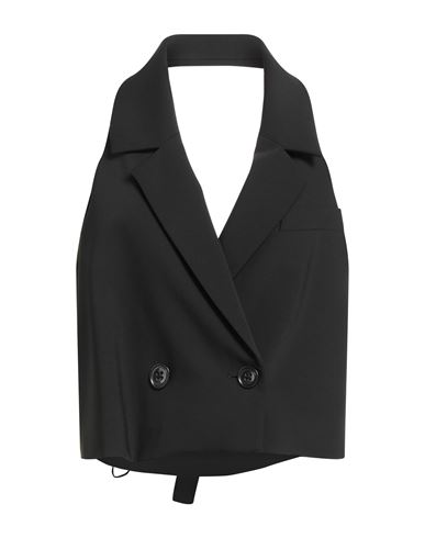 Dorothee Schumacher Woman Tailored Vest Black Size 3 Virgin Wool, Elastane In Black