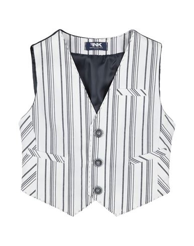 Manuell & Frank Toddler Boy Tailored Vest White Size 6 Cotton, Elastane In White