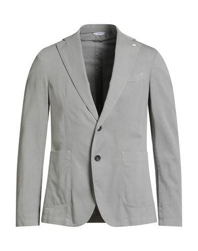 Manuel Ritz Man Blazer Light Grey Size 38 Organic Cotton, Linen, Elastane In Gray