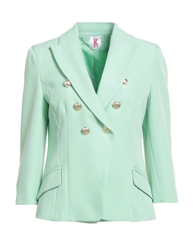 Kontatto Woman Blazer Lime Green Size 6 Polyester, Elastane In Green